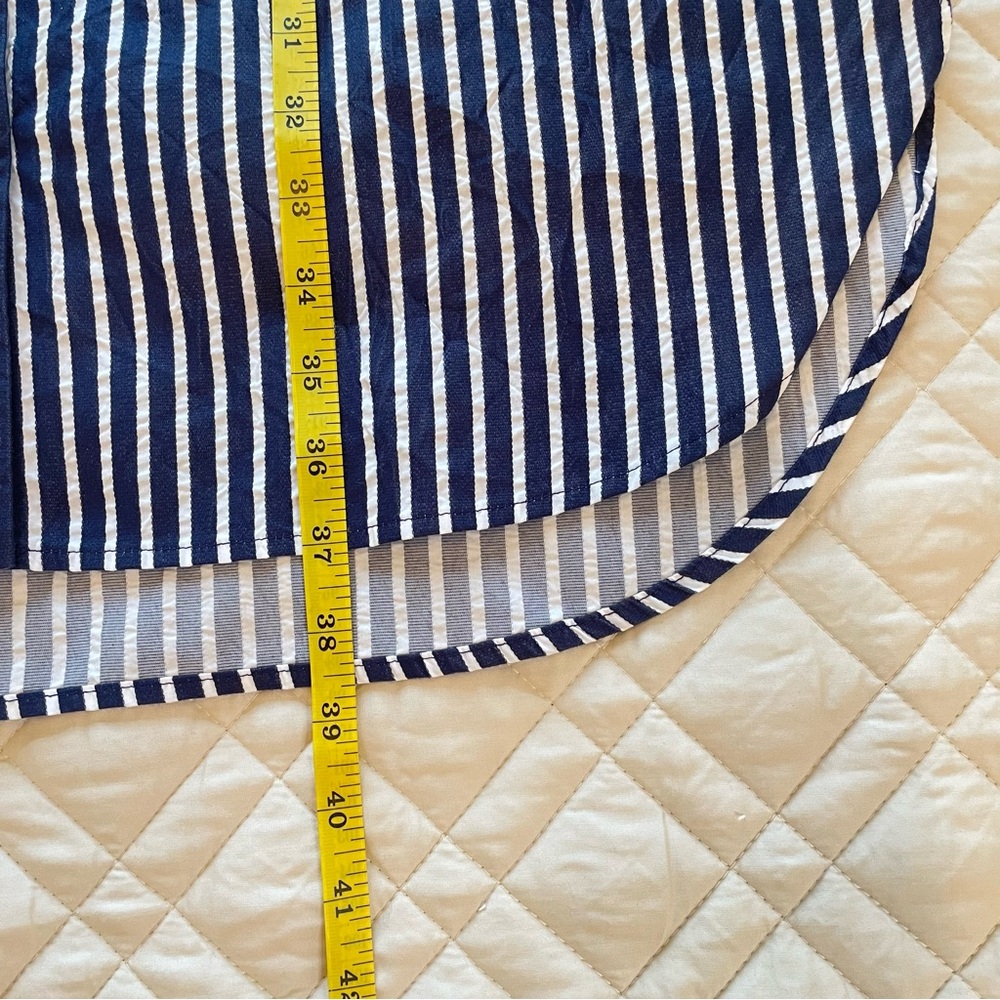 FINLEY Navy and White Bailey Striped Shirt Dress Medium - Picture 10 of 12